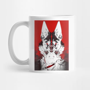 Futuristic Cyberpunk Gothic Wolf - Goth Grunge ,Punk Occult Mug